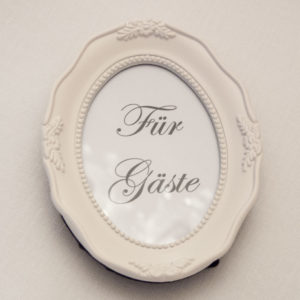 Türschild oval Für Gäste