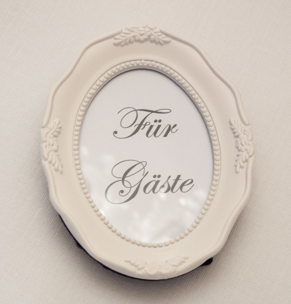 Türschild oval Für Gäste