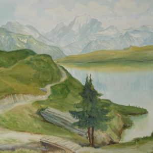 Bettmersee - Aquarell von Otto Ineichen (11794)