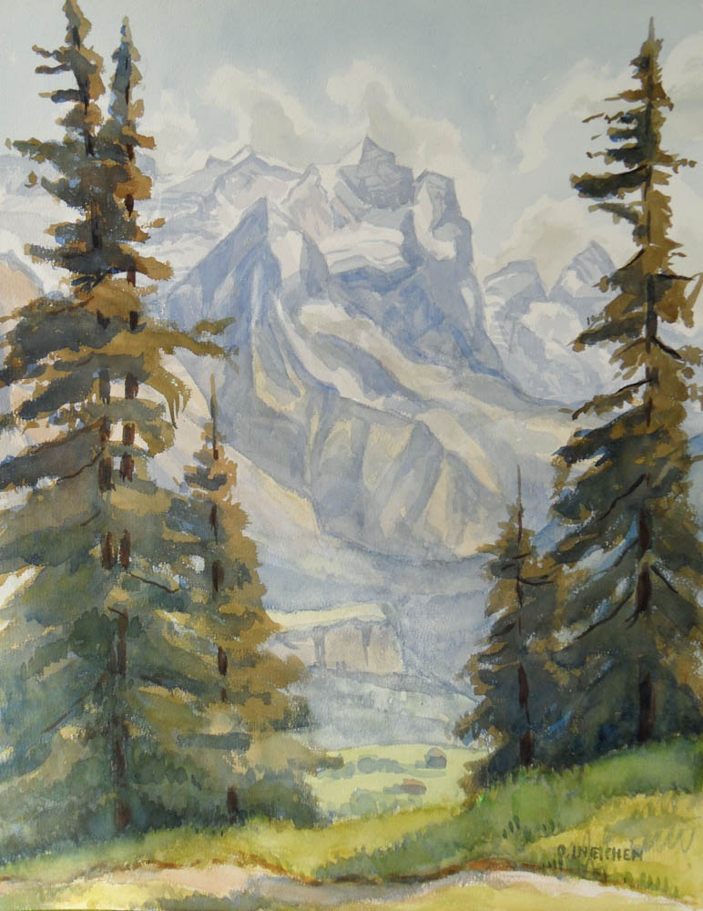 Mägisalp - Aquarell von Otto Ineichen (11863)