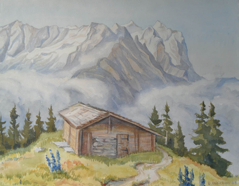 Moosbühlen - Aquarell von Otto Ineichen (11897)
