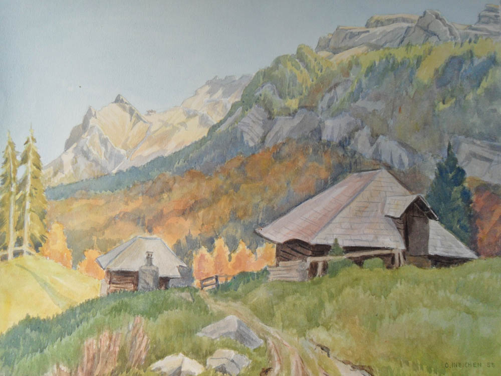 Staffelalp - Aquarell von Otto Ineichen (11895)