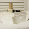 Kosmetik-Box rose blanc