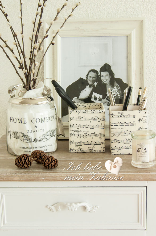Blog - DIY mit Notenpapier - Lene Bjerre Windlicht Tradition Collection - Mammutbaum-Zapfen - Fotorahmen Augusta Collection - Bild 4