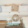 Lene Bjerre - Deko-Kissen aus der Wivia Collection Medium Camel und Iceblue 50x50cm und Medium Weiss 60x40cm