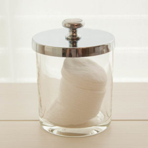 Lene Bjerre Tradition Bath Collection Dose aus Glas mit Deckel aus Stahl