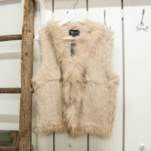 Fellweste aus Kaninchenfell, beige