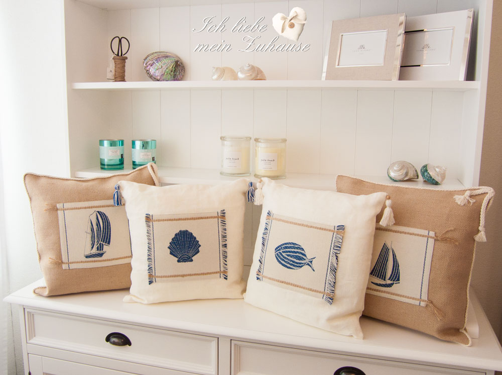 Blog - Lene Bjerre Bilderrahmen im Landhausstil und Kissen und Muscheln im Seaside-Stil - Bild 4