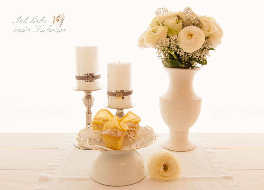 Blog - Zitronen-Muffin im Landhausstil mit Lene Bjerre Kerzenständer Keramik-Vase - Bild 5