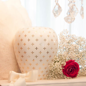 Lene Bjerre - Vase aus der Allie Collection Modell No 4, white/gold