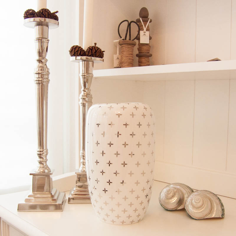 Lene Bjerre – Vase weiss/silber aus der Allie Collection Lene Bjerre - Vase weiss/silber aus der Allie Collection