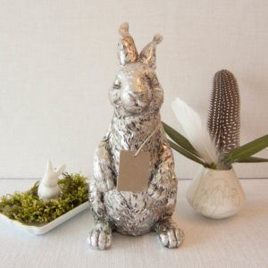 Lene Bjerre - Hase Serafina stehend/ antiksilber