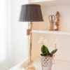 Lene Bjerre - Tischlampe Carmina lighting gold mit soft Leinen Schirm shadow