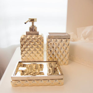 Lene Bjerre - Seifenschale light-gold aus der Portia Bath Collection